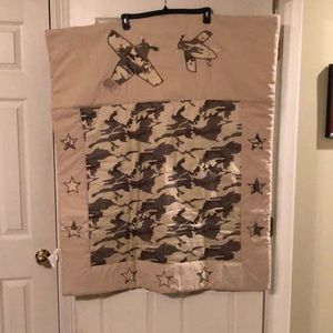Baby comforter or sleep pad New 44”x37” Military  print